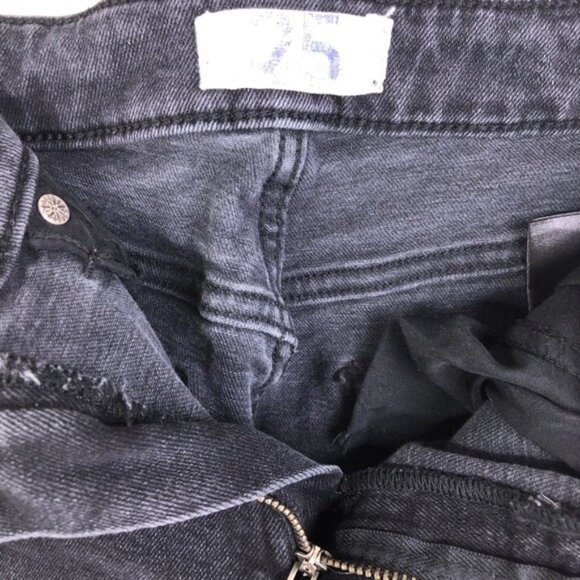 Free People 25 Black Denim Skinny Straight Jeans 25 - Picture 6 of 10